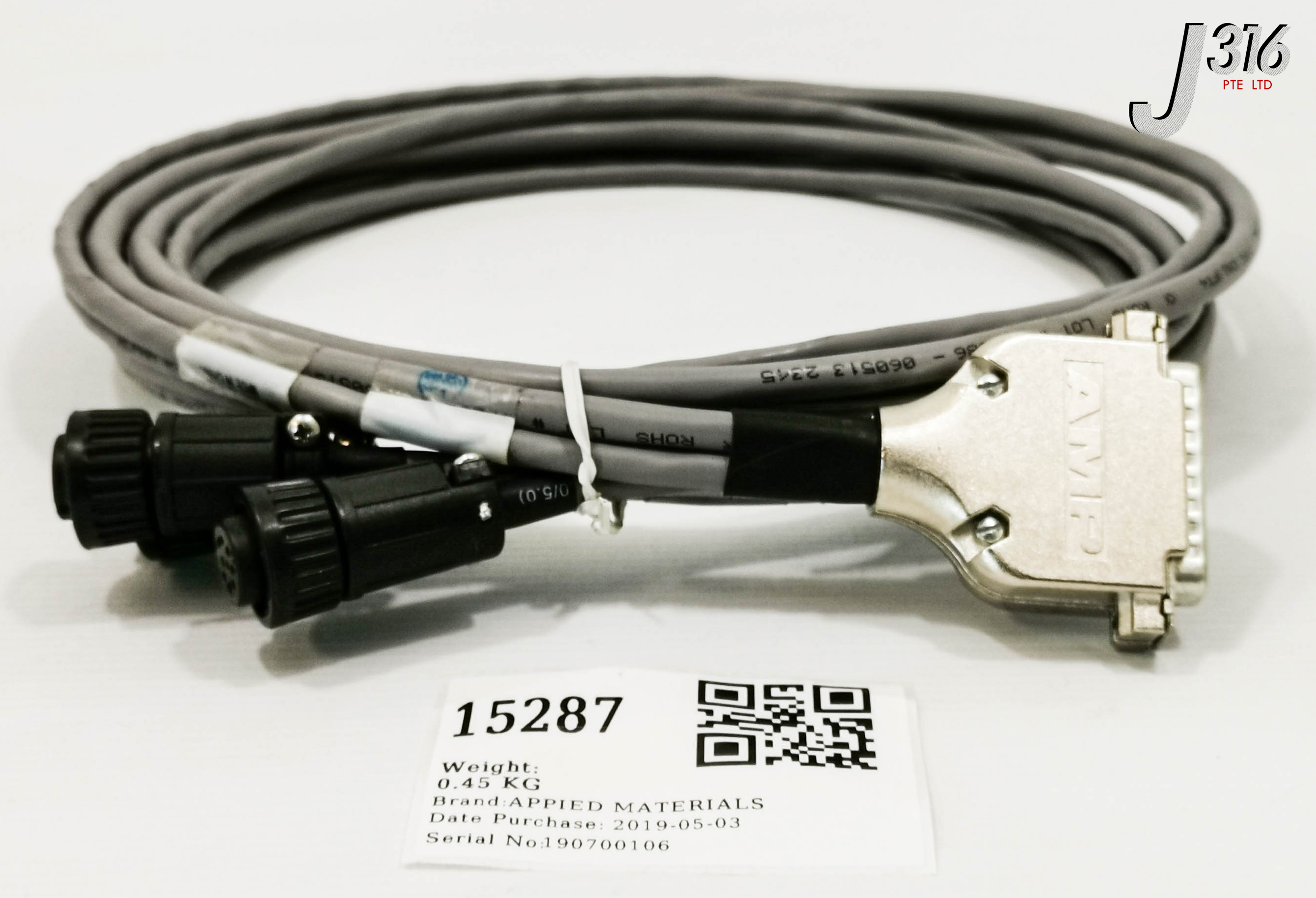 15287 APPLIED MATERIALS CABLE ASSY LCWE SENSORS TO LCWE BOX, 48% OFF